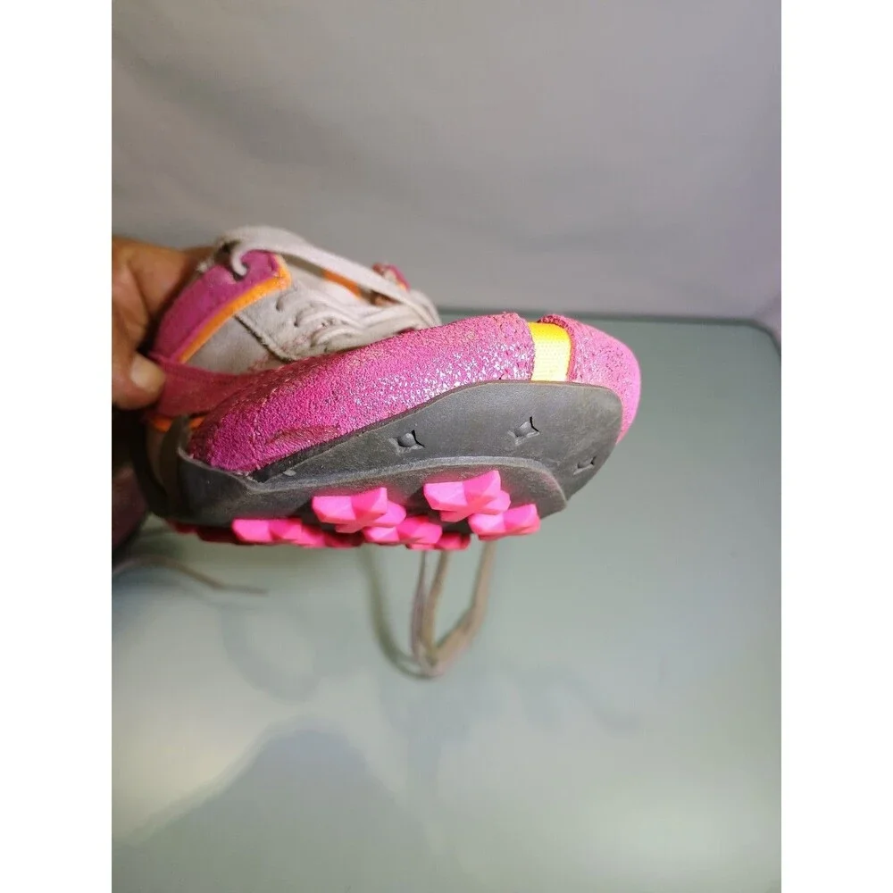 Vintage kids Diesel Pink Leather Sneakers Low Top  Everux Size 1 US, Eur 32